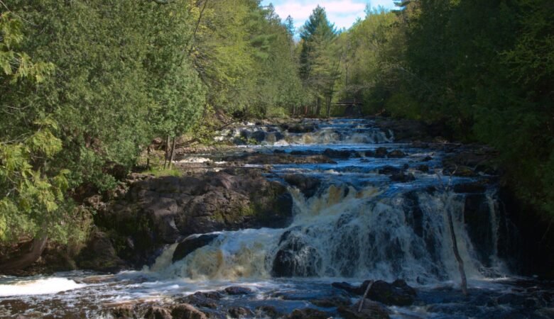 Waterfall at Copper Falls State Park