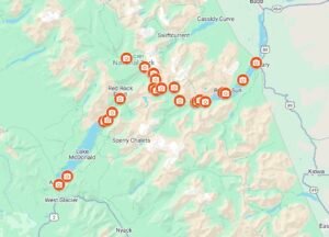 Going to the Sun Road Travel Map