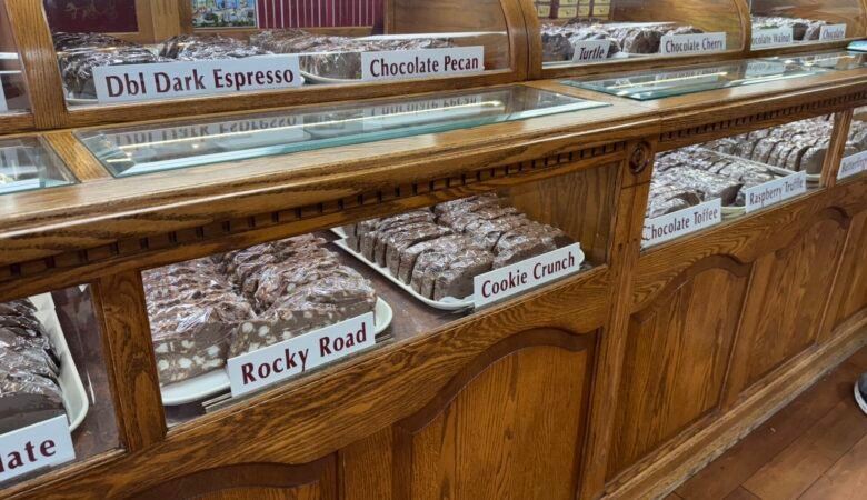 Fudge display on Mackinac Island