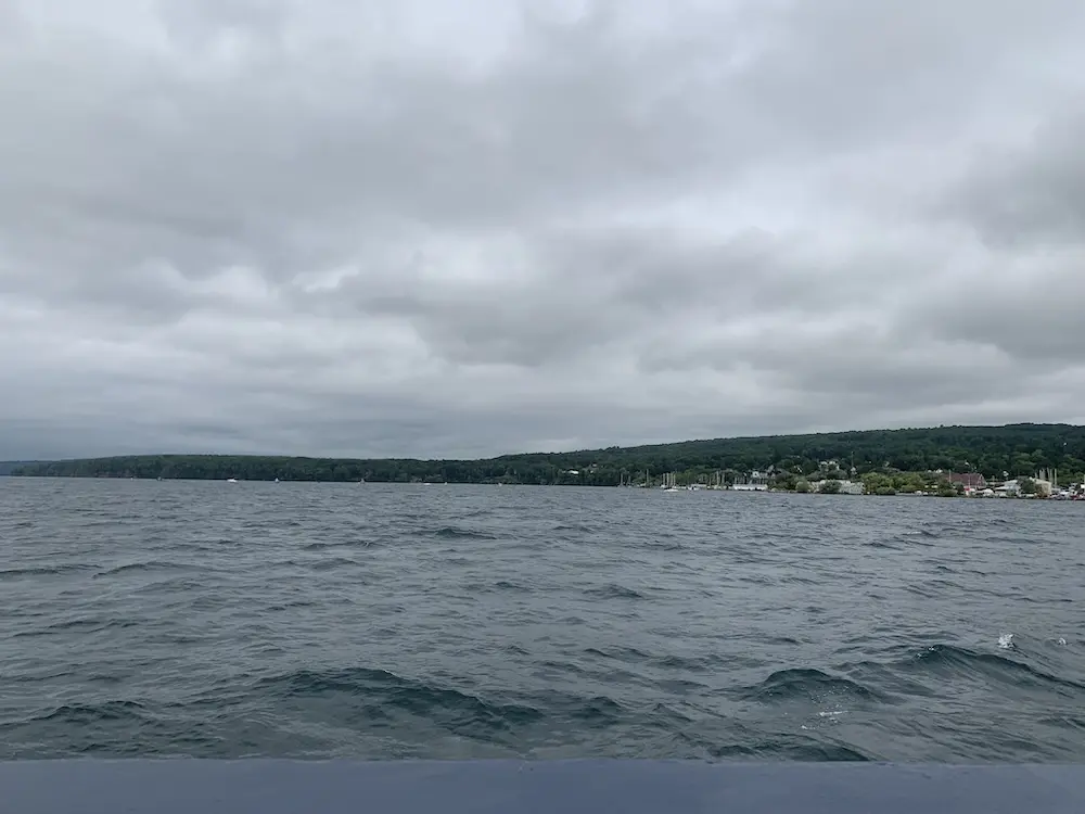 On the ferry to Madeline Island