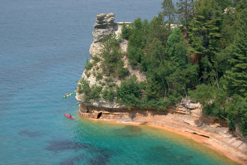 View from Miners Castle Rock at Pictured Rocks National Lakeshore