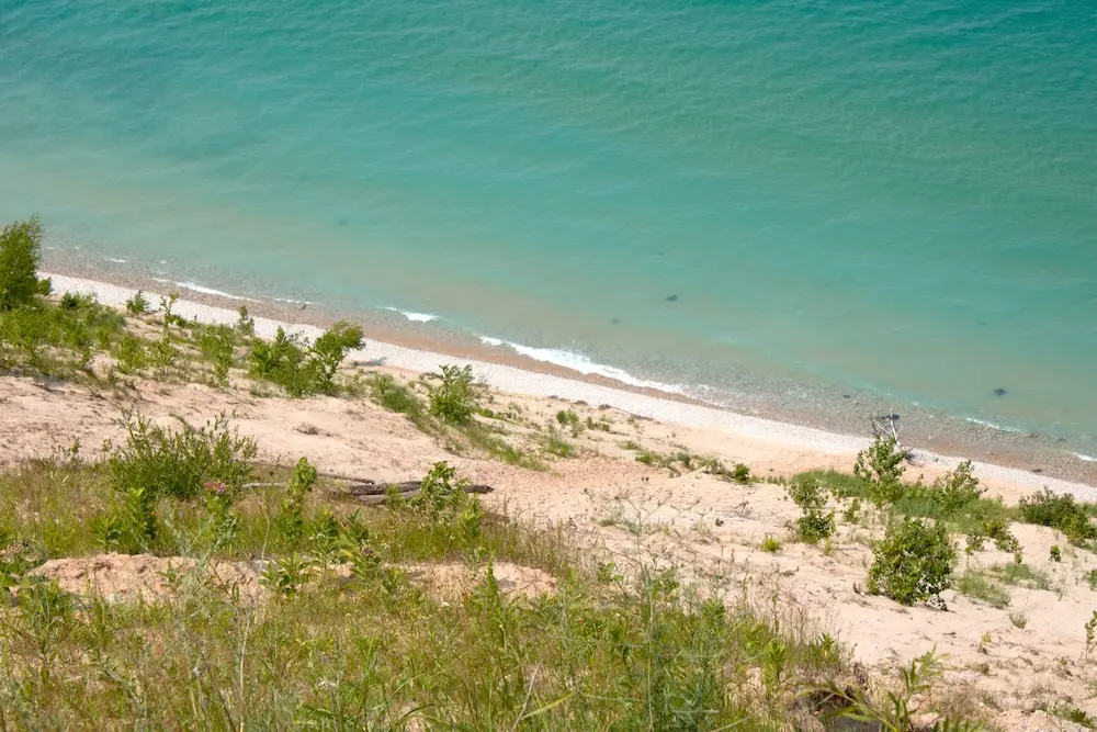 View from Pyramid Point at Sleeping Bear Dunes