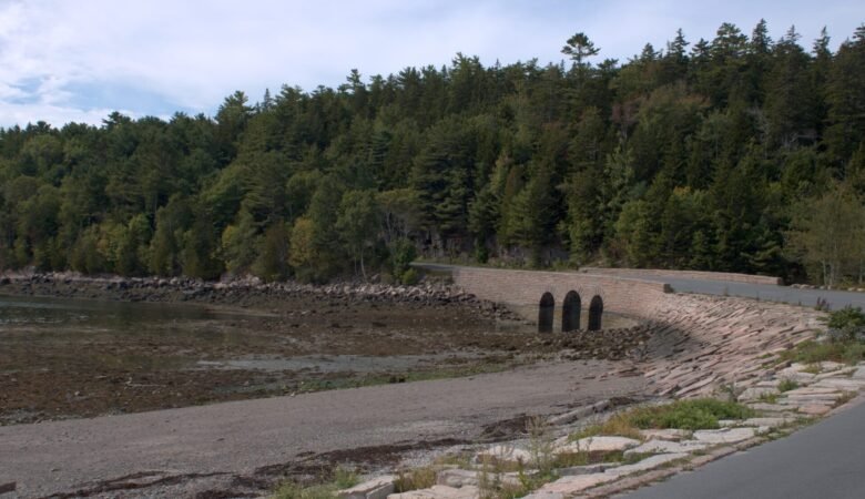 Bridge near Otter Cove along Park Loop Road at Acadia National Park