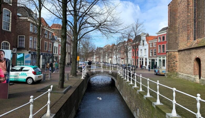 Canal in Delft, Netherlands