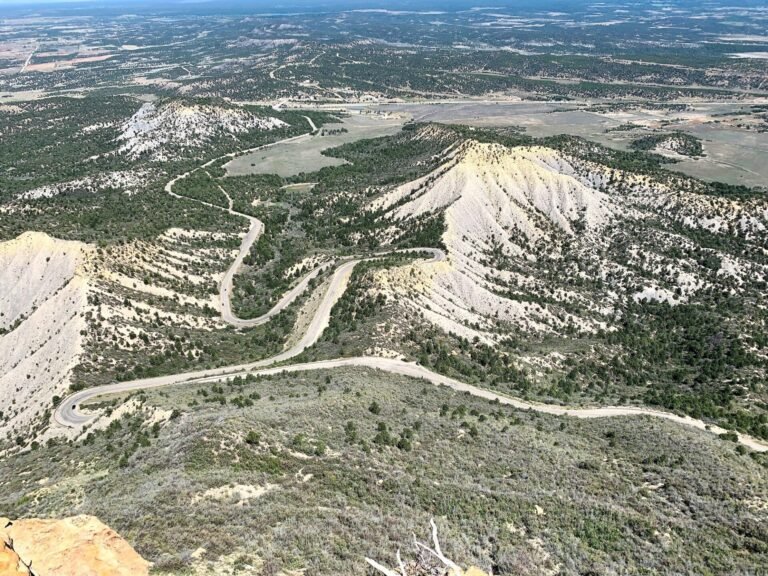Main road through Mesa Verde National Park