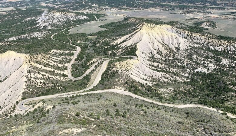 Main road through Mesa Verde National Park