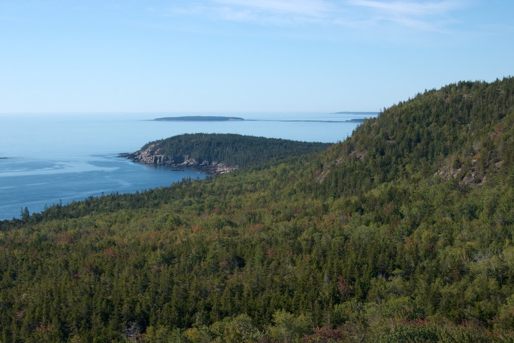View from the Beehive Trail at Acadia National Park