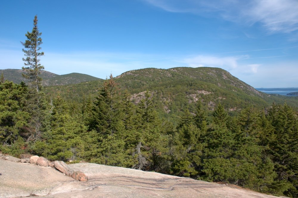 View from the Beehive Trail at Acadia National Park