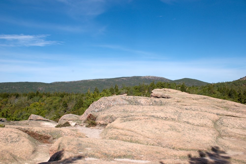 View from the Beehive Trail at Acadia National Park