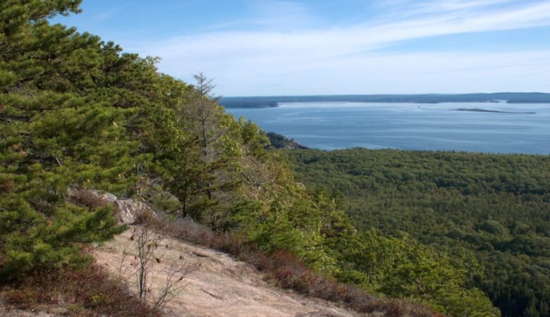 View from the Beehive Trail at Acadia National Park