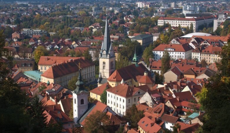 View of Ljubljana Old Town from the Ljubljana Castle