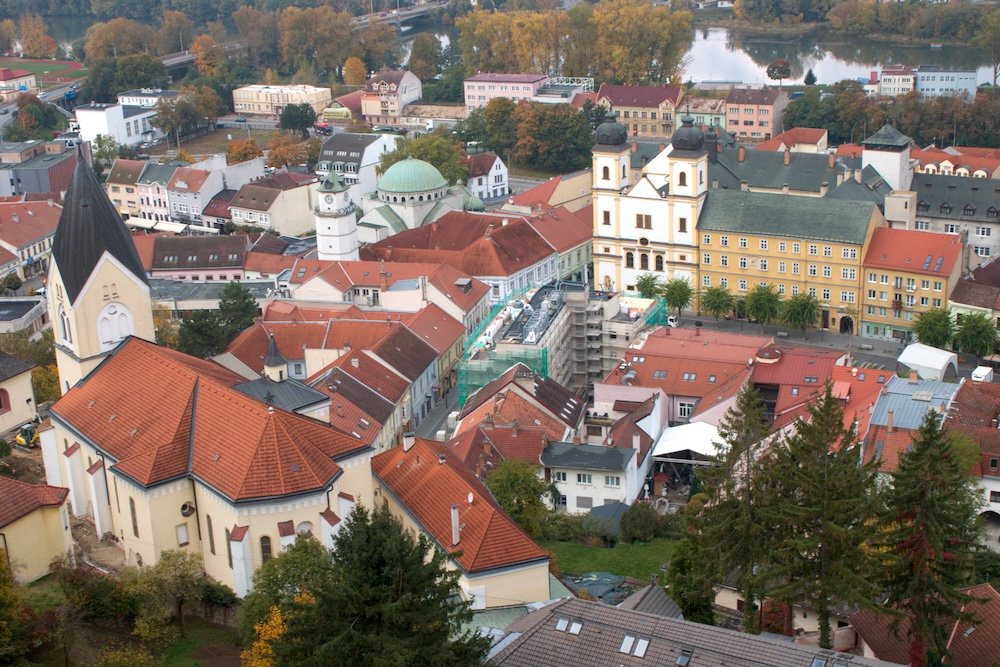 View of Trenčín from Trenčín Castle