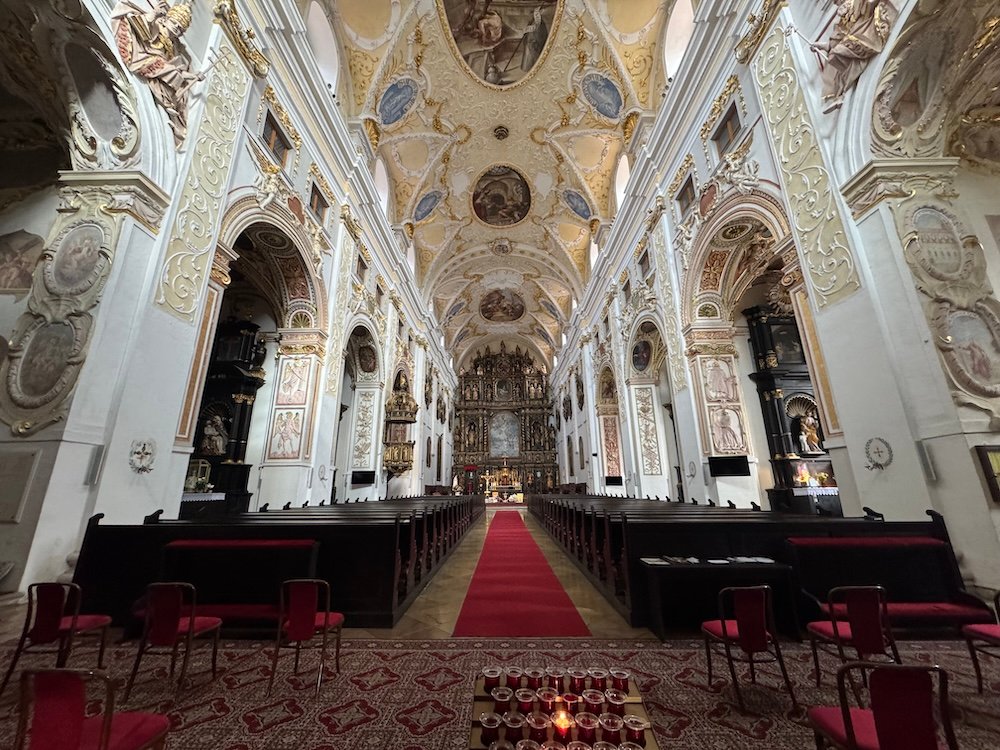 Interior of St. John the Baptist Cathedral in Trnava