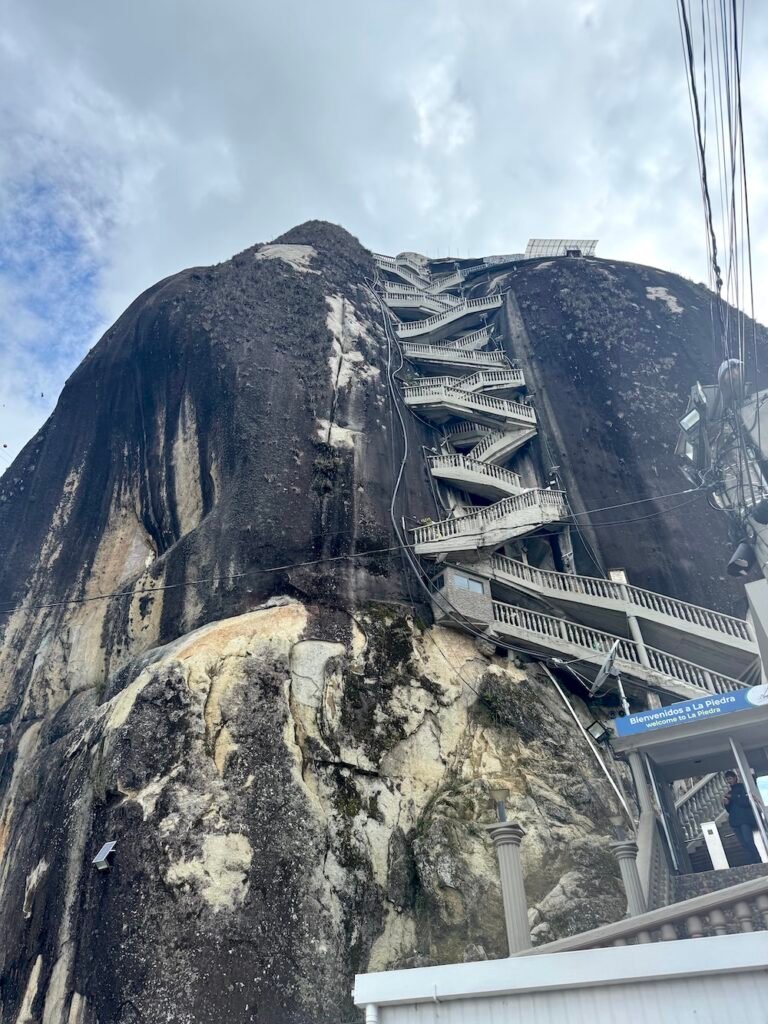Looking up at Piedra del Peñol