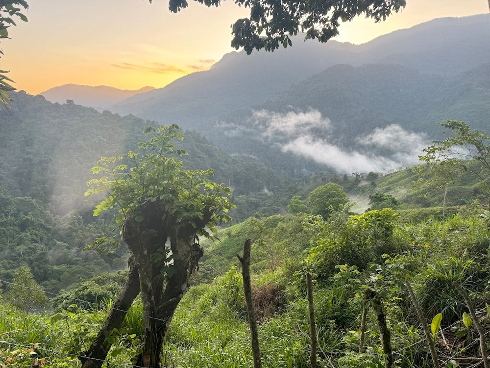 Sunrise from camp 1 on day 2 of the Lost City Trek