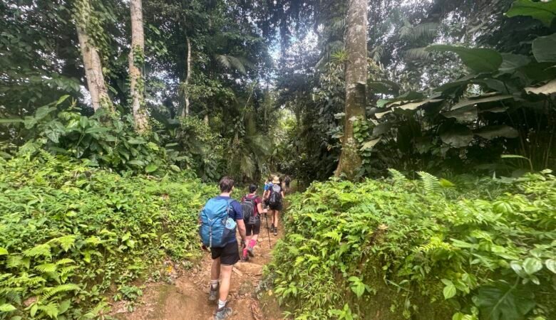 Hikers along the Lost City Trek