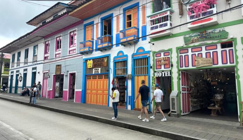 Colorful buildings in Filandia, Colombia