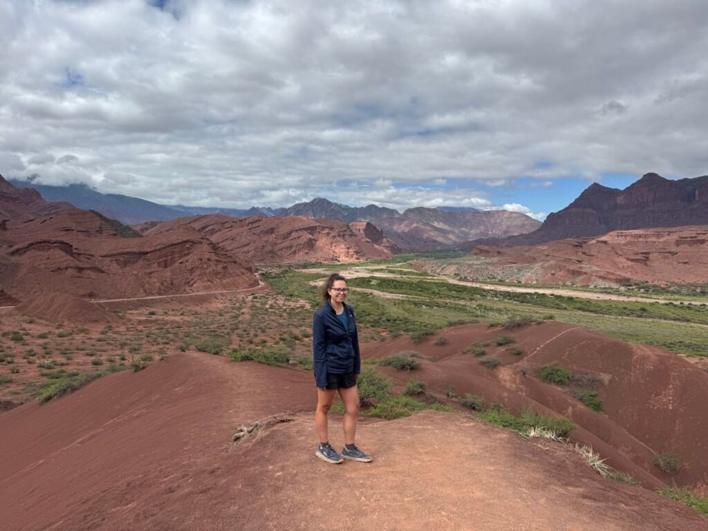 Photo of the author at Tres Cruces viewpoint in Argentina