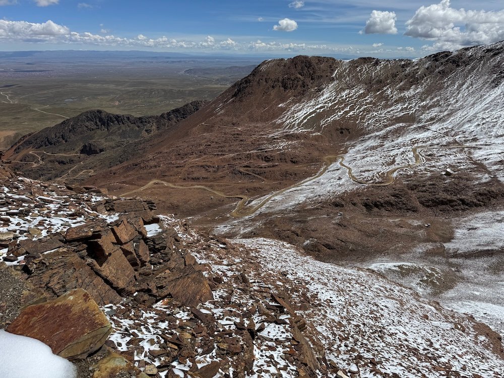 View from the top of Chacaltaya Mountain