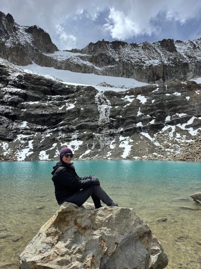 Photo of the author at Laguna Charquini