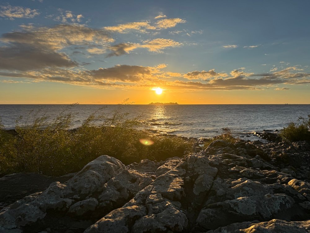 Sunset along the river in Colonia del Sacramento