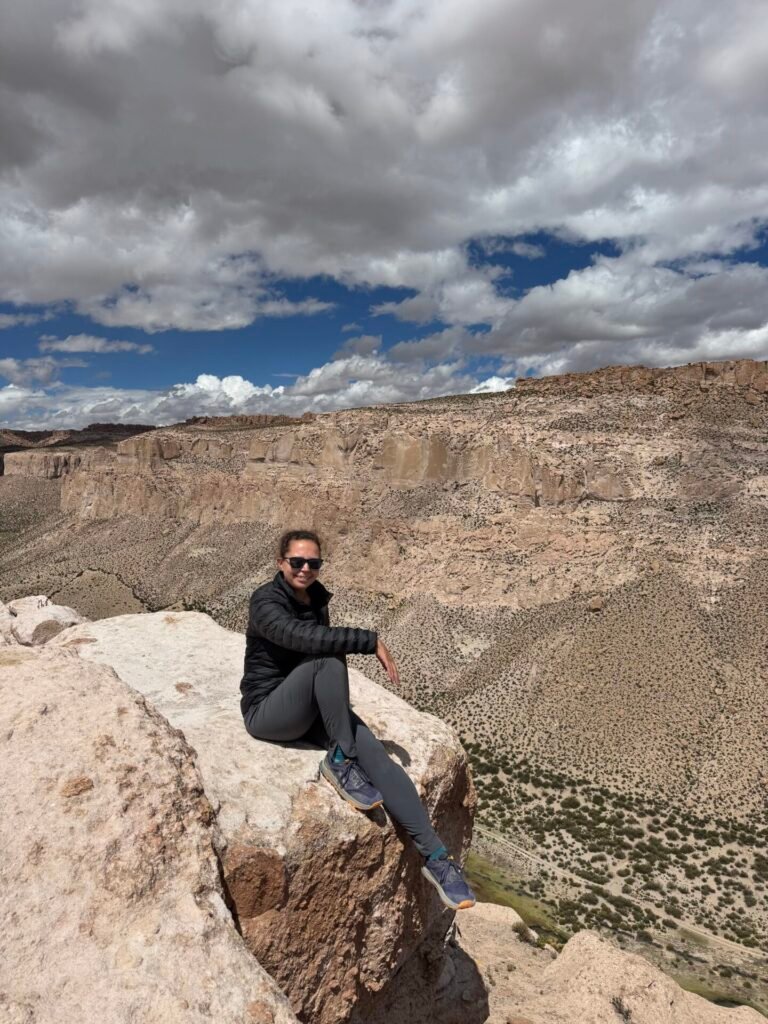 Photo of the author at the Grand Canyon in southern Bolivia