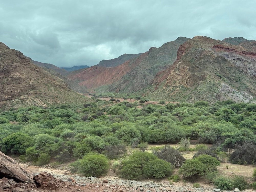 Views of the mountains along the Highway to Cafayate