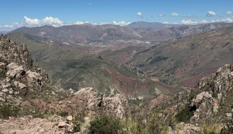 View of the Maragua Crater from the Inca Trail in Bolivia