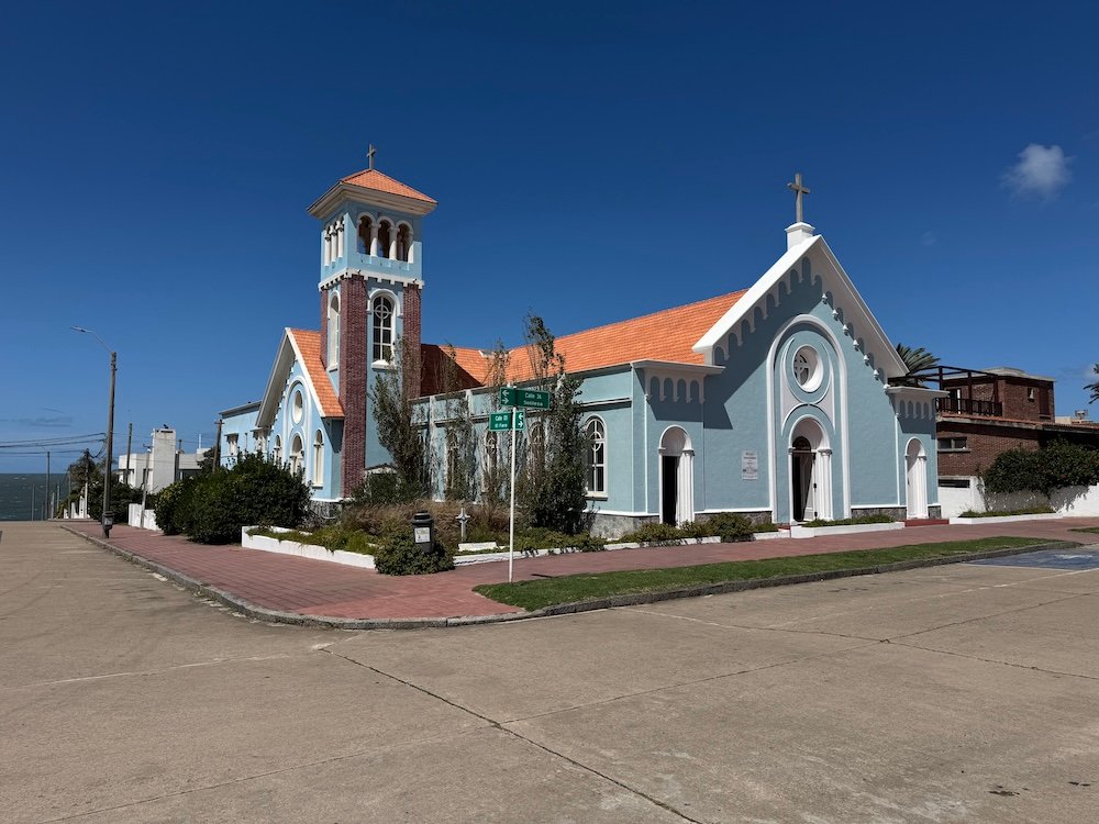 Blue church in Punta del Este