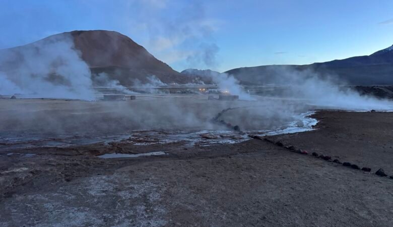 Steam rising from the Tatio Geyser field
