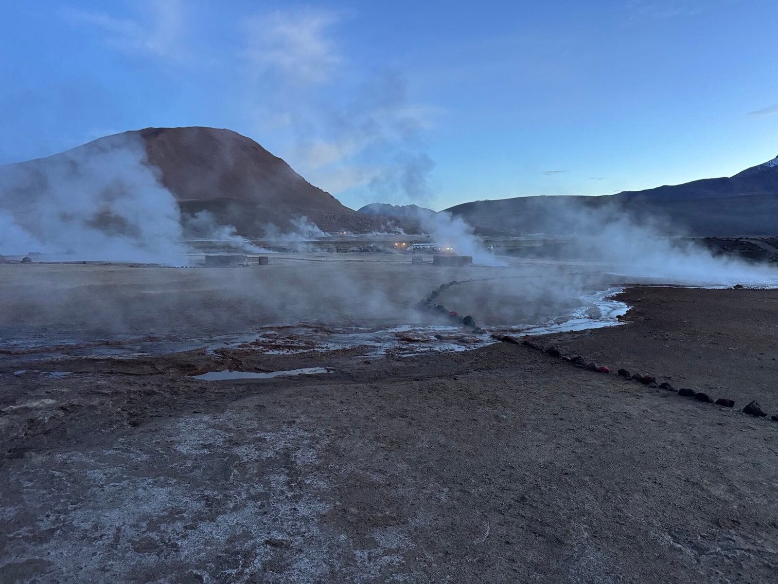 Steam rising from the Tatio Geyser field
