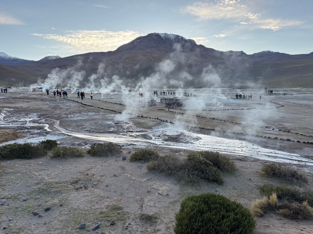 Steam rising from the Tatio Geyser field