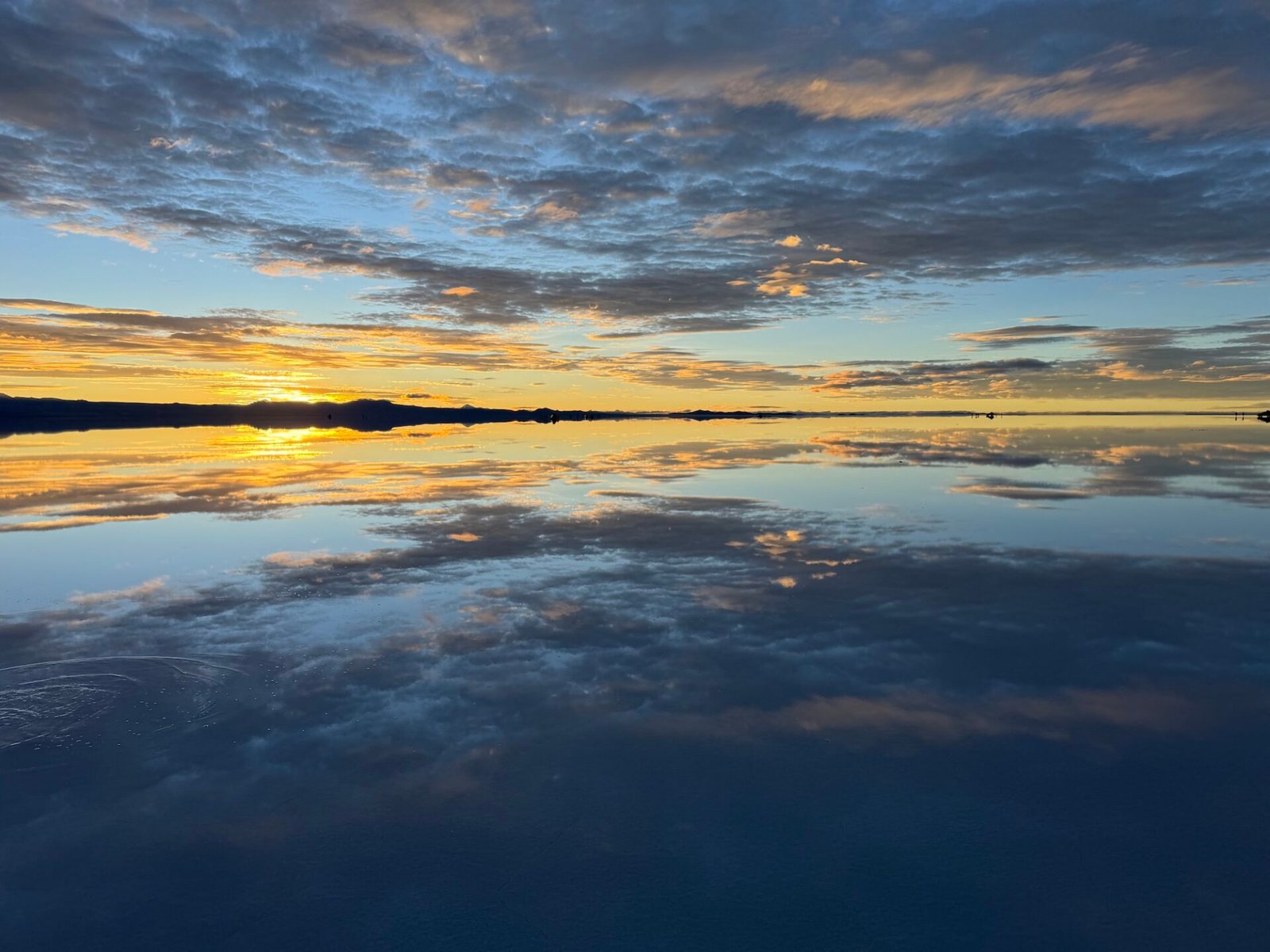Sunrise on the Uyuni Salt Flats
