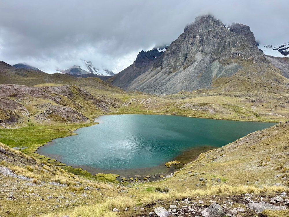 Small blue lake on the Ausangate 7 Lakes hike