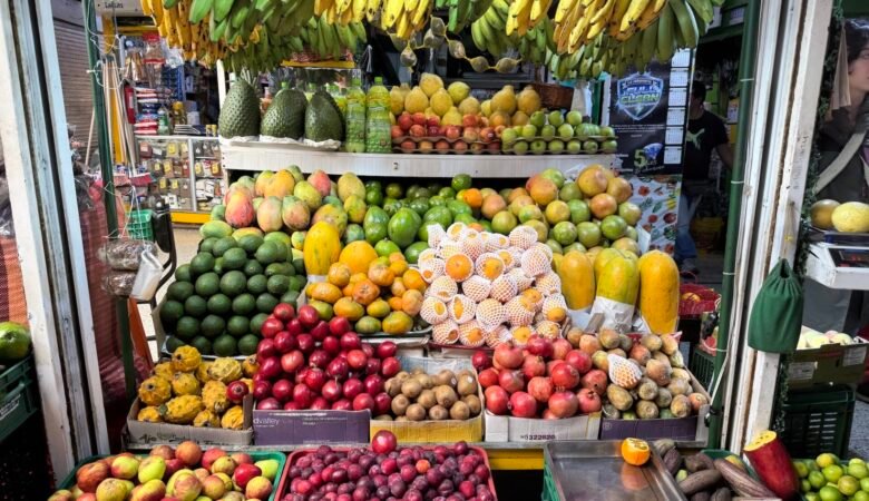 Fruit display at Bogota Fruit Market
