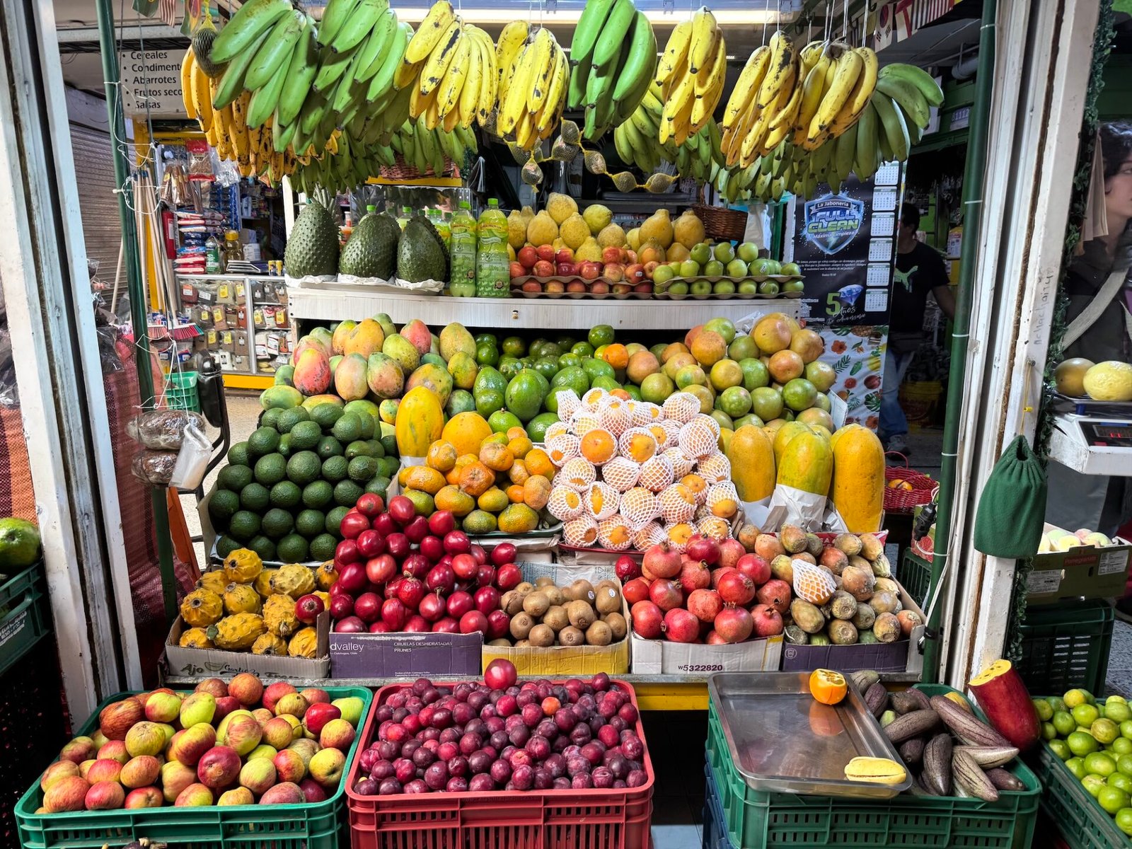 Fruit display at Bogota Fruit Market