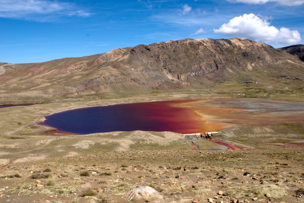 Lake colored red and yellow