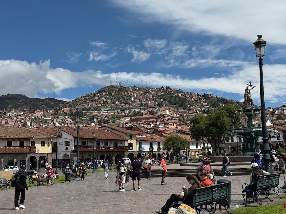 View from Plaza de Armas in Cusco, Peru