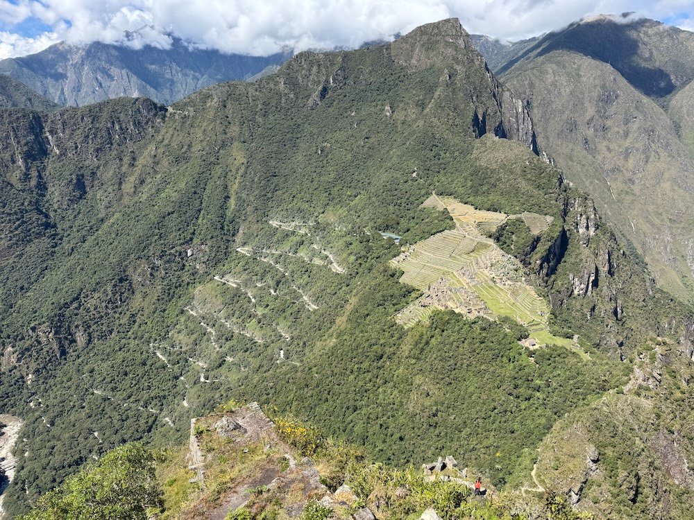 View of Machu Picchu from Huayna Picchu Mountain