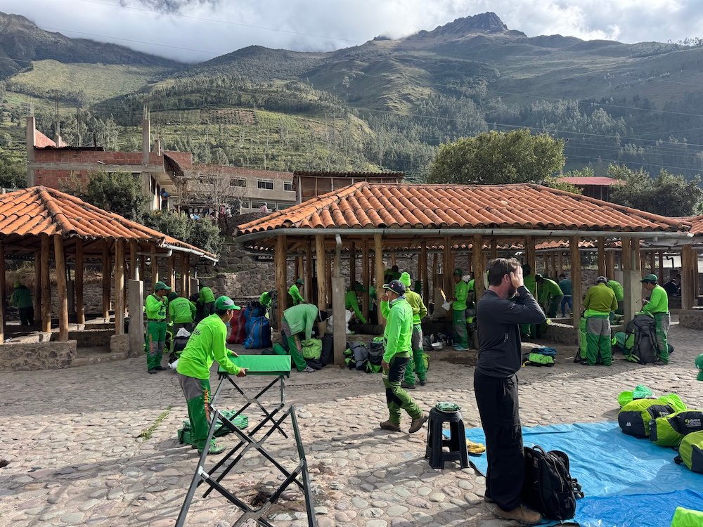 Inca Trail staging area at Kilometer 82