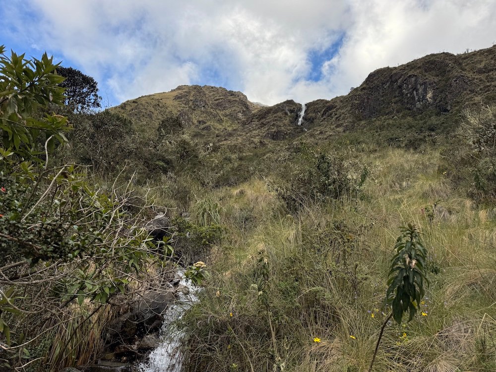 Waterfall along the Inca Trail