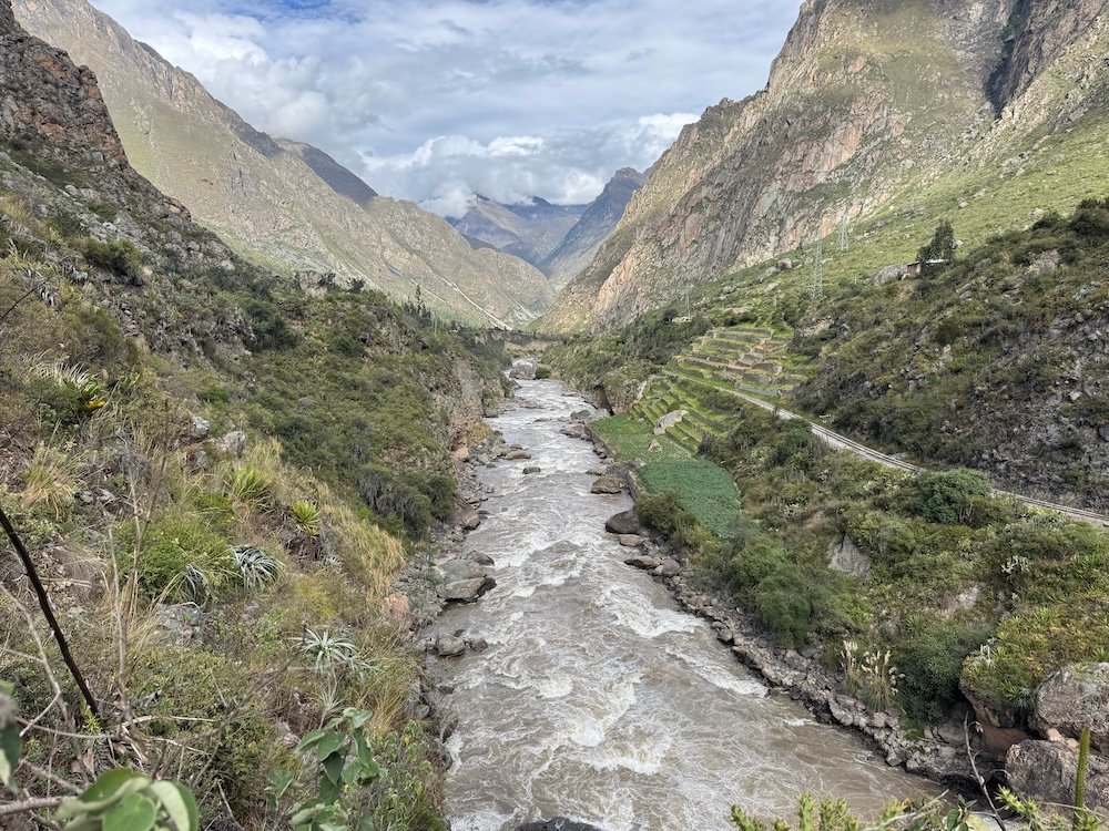 River and mountain views from the start of the Inca Trail