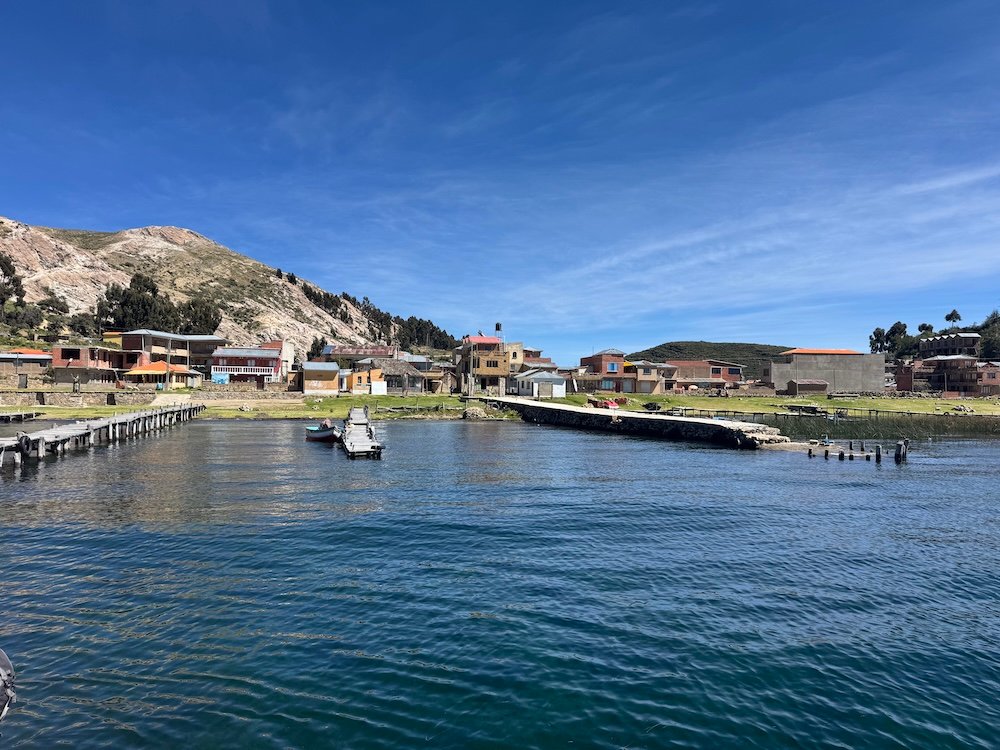 Boat dock in Challapampa on Isla del Sol