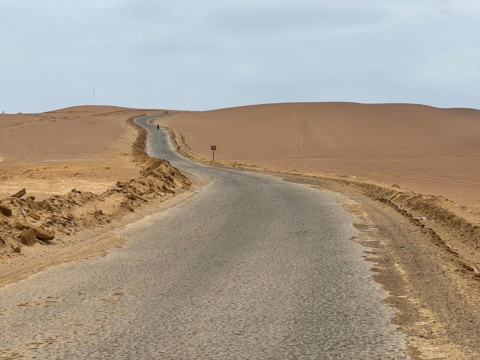 Road running through Paracas National Reserve