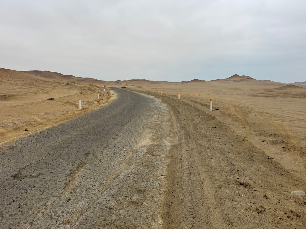 Bumpy road in Paracas National Reserve