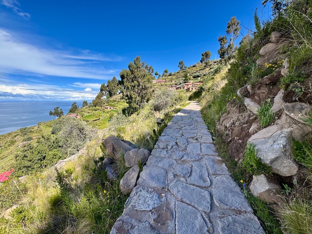 Hiking trail on Taquile