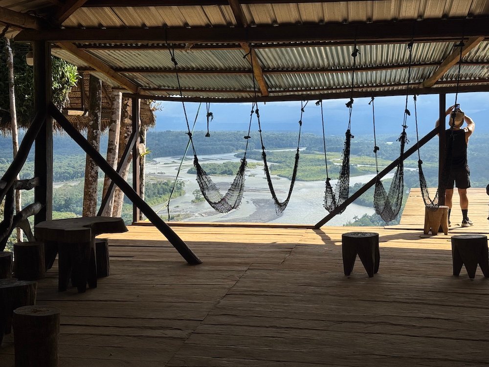 Hammocks overlooking Mirador Indichuris