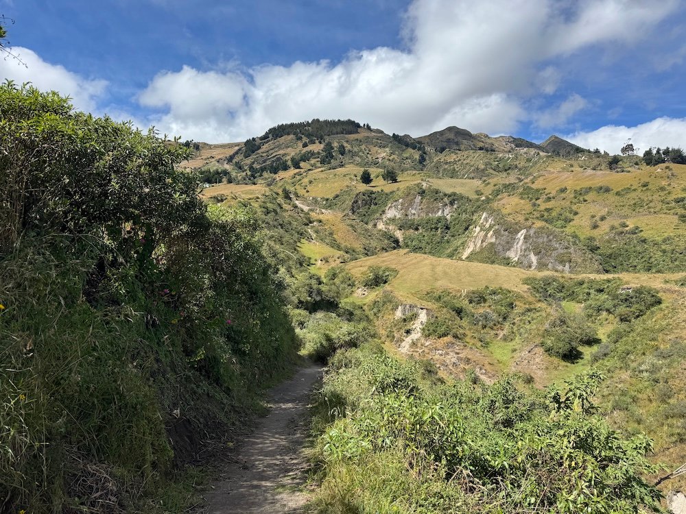 Trail leading to the rim of the Quilotoa Crater