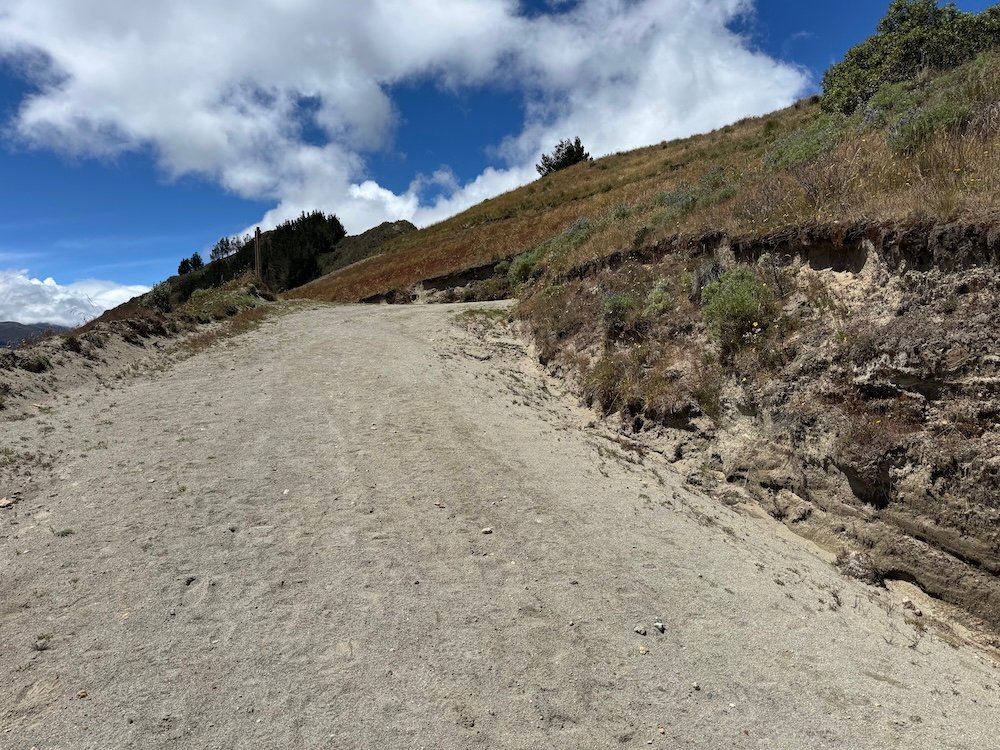 The final road walk on the Quilotoa Loop