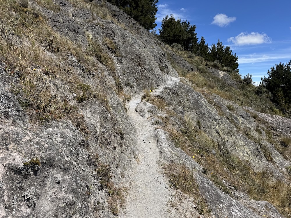 Rim trail on the Quilotoa Lagoon